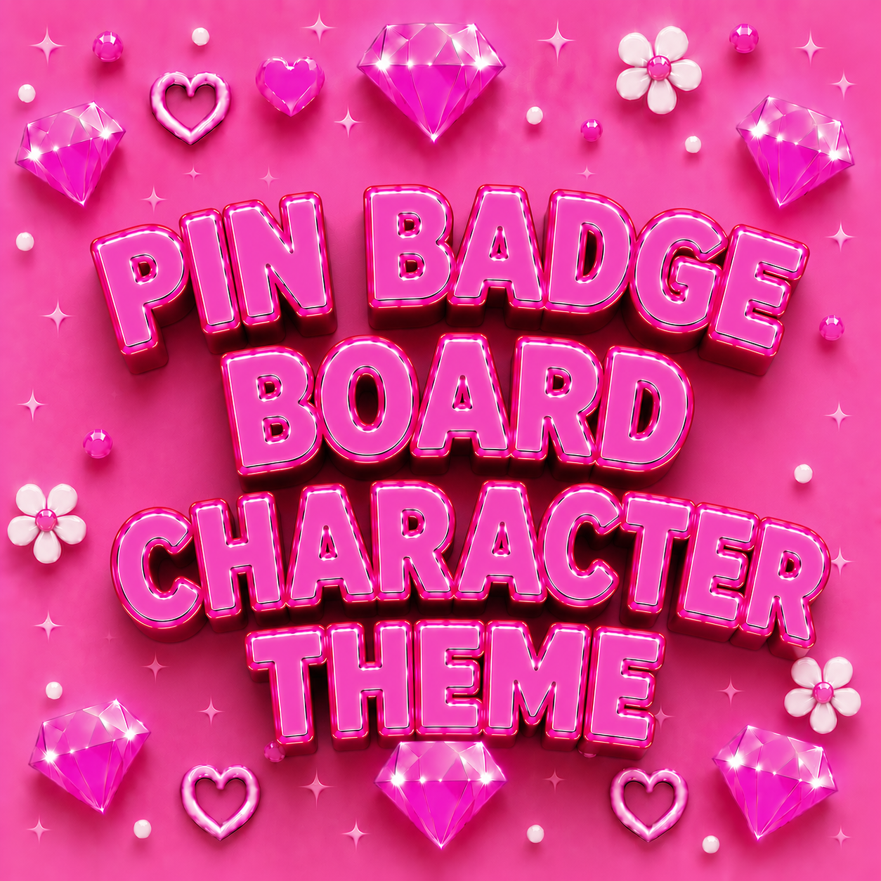 Pin Badge Board Character Theme