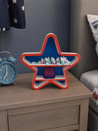 Rounded Star Display Shelf Stl File