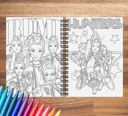 HUNTRIX colouring book