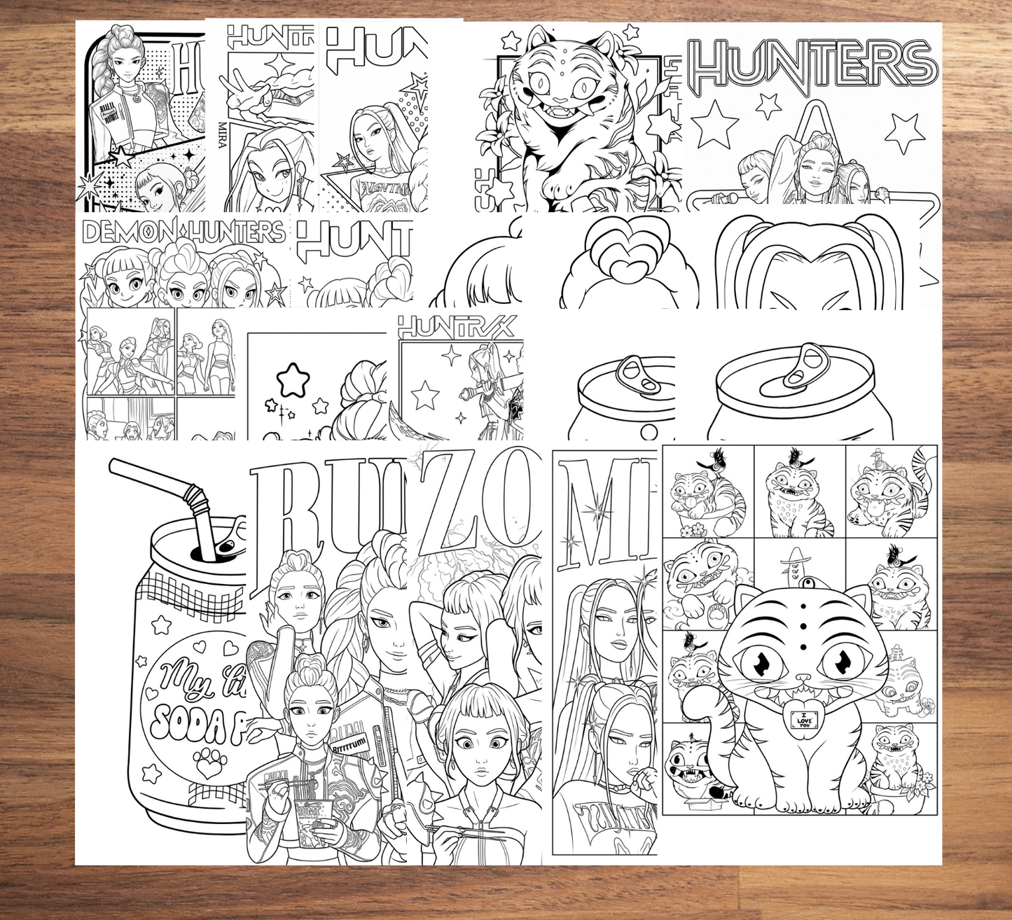 HUNTRIX colouring book