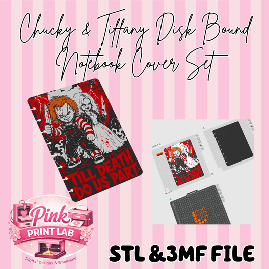 Chucky & Tiffany Till De*th Do Us Part Disk bound Notebook Cover