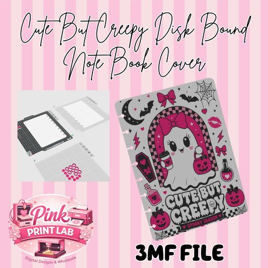 Cute But Creepy Disk bound Notebook Cover {DIGITAL FILE}