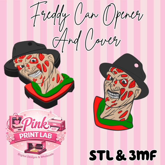 Freddy Can Opener & Cover (5 colours if you don't know how to do 5 colours with 4 colour ams please contact me)