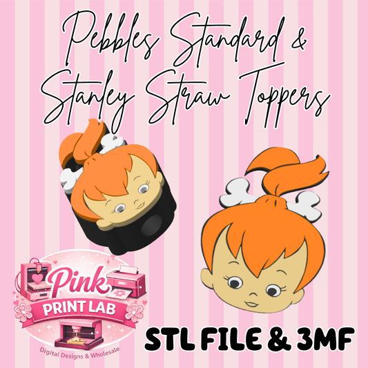 Pebbles Standard & Stanley Size Straw Toppers (DIGITAL FILE ONLY)