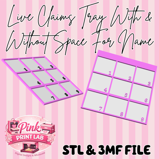 Live Claims Tray With & Without Space For Business Name (DIGITAL FILES ONLY)