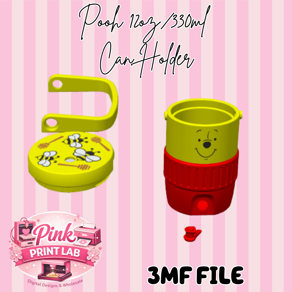 Pooh 12oz/330ml Can Holder (DIGITAL FILE)