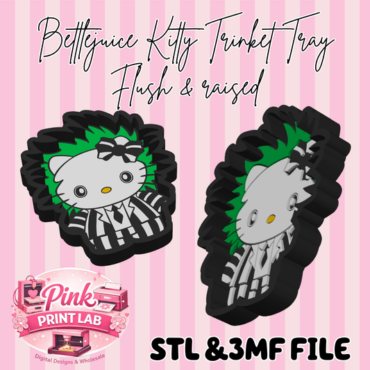 Beetle kitty trinket tray flush & raised version (DIGITAL FILE ONLY)