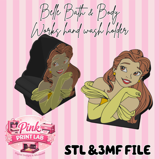 Belle Bath & Bodyworks Handwash Holder (DIGITAL FILE) PLEASE NOTE MUST HAVE 2 AMS FOR THEIR PRINTER AS 7 COLOURS