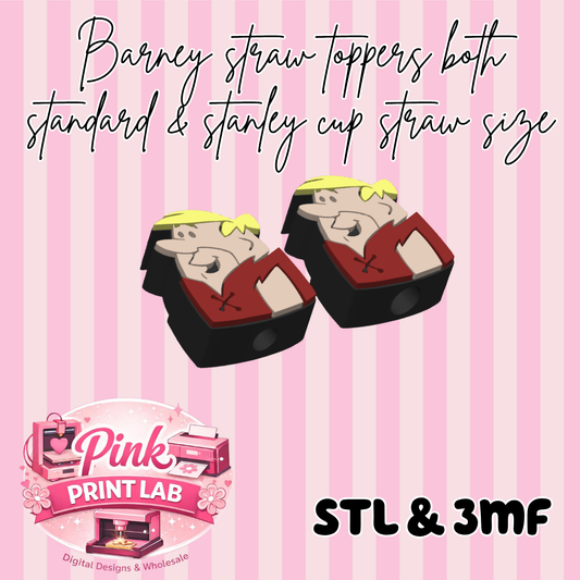 Barney Straw Topper Stl & 3mf