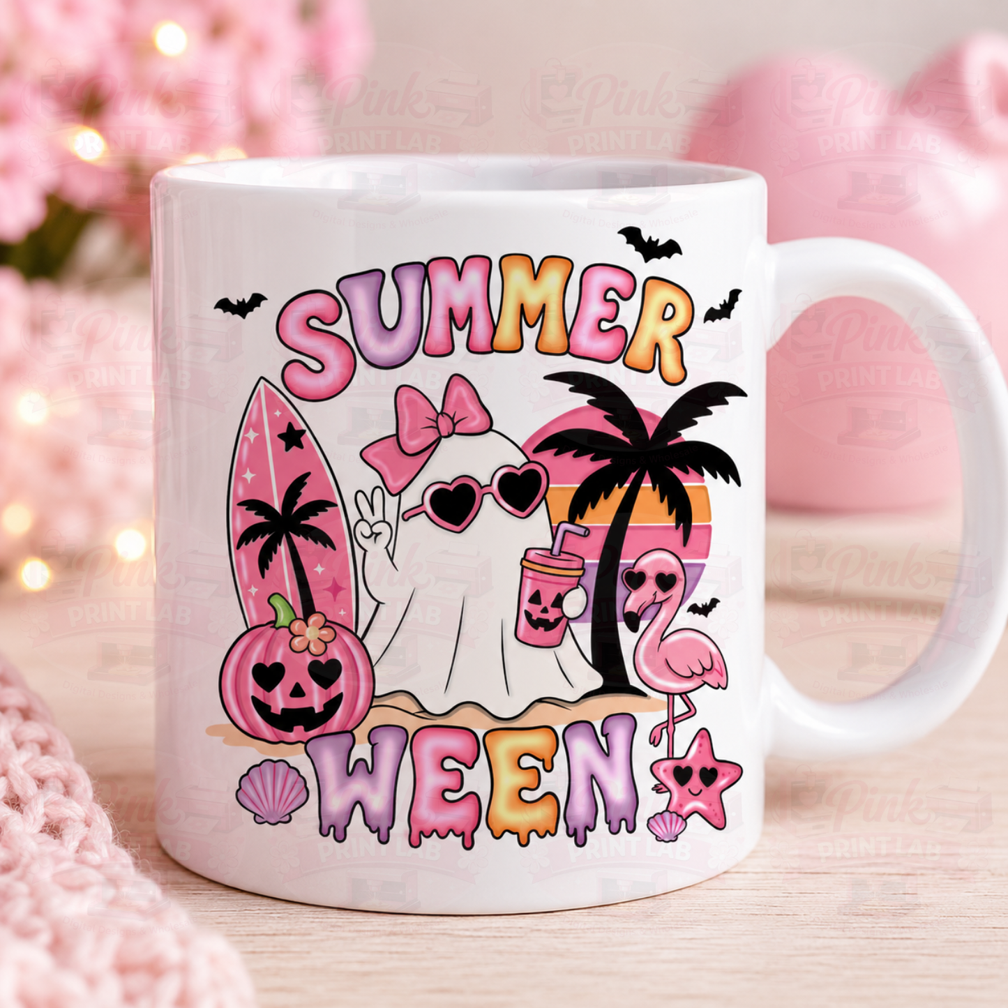Hand Drawn Boo at the beach png file
