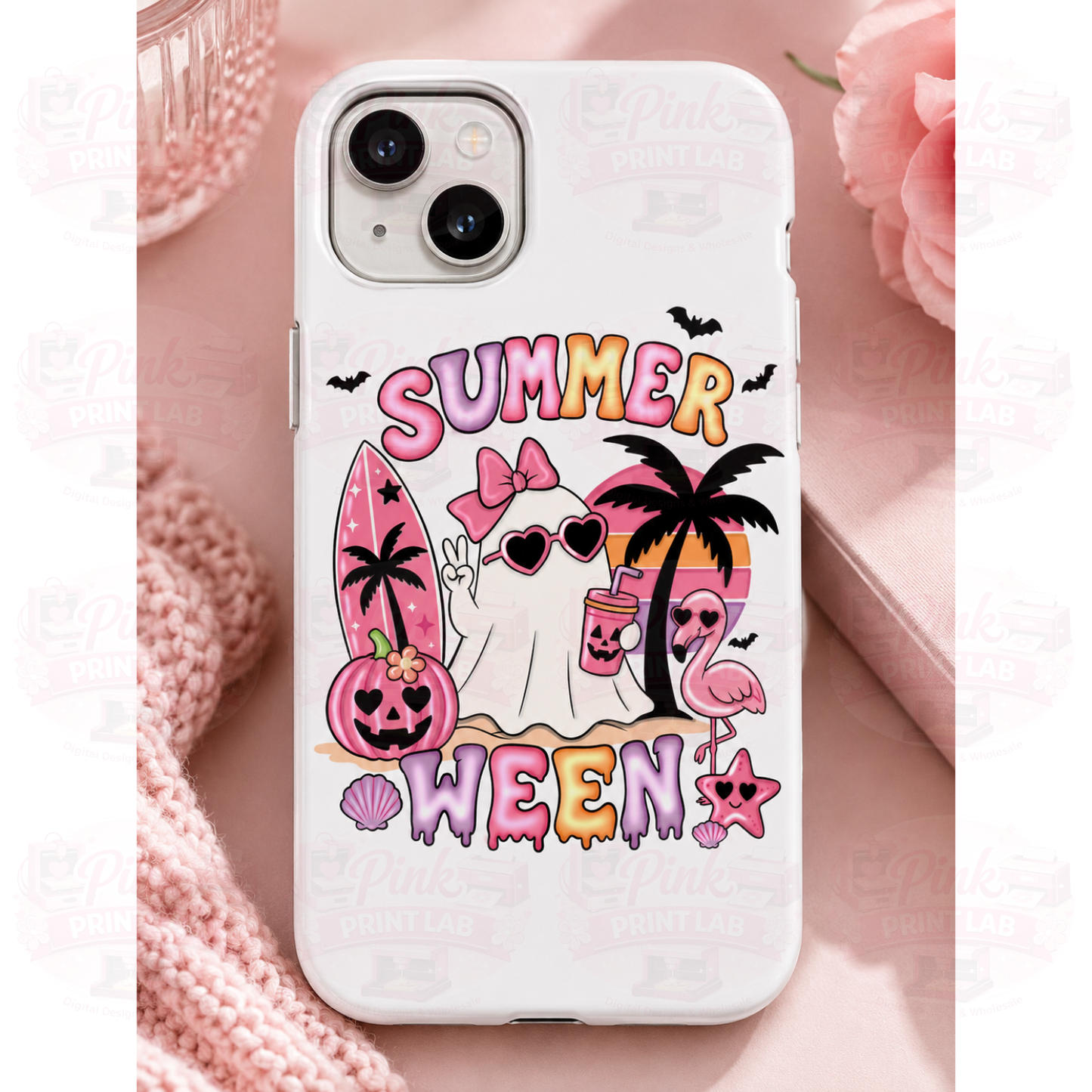 Hand Drawn Boo at the beach png file